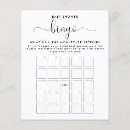 Flyer Bingo de Baby Shower