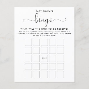 Flyer Bingo de Baby Shower