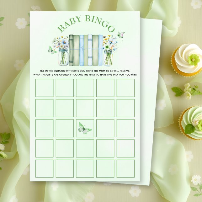Flyer Bingo de baby shower de género neutro 'Un nuevo ca (Subido por el creador)