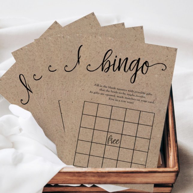Flyer Bingo de ducha de novia de Kraft ruso, tarjeta de  (Subido por el creador)