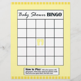 Flyer BINGO/Papi de juego Baby Shower de doble cara amar