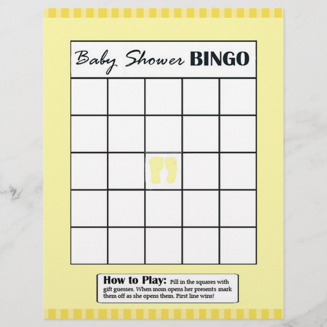 Flyer BINGO/Papi de juego Baby Shower de doble cara amar (Frente)