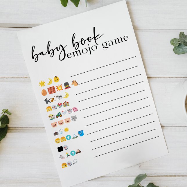 Flyer Black Modern Simple Script Baby Book Emoji Game (Subido por el creador)