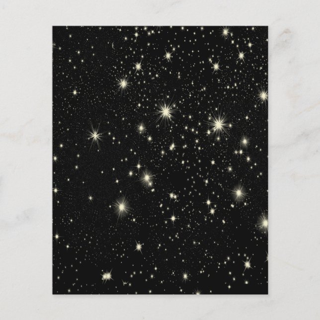 FLYER BLACK SPACE STARS BACKGROUNS WALLPAPERS CUSTOMIZA (Frente)