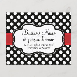 Flyer Black White Red Polka Dot Retro Cute Consultor