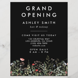 Flyer Black Wildflower Meadow