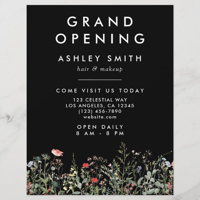 Flyer Black Wildflower Meadow (Frente)