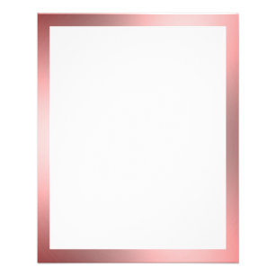 Flyer Blanco de negocios con borde rosa en blanco