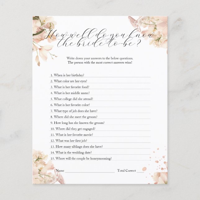 Flyer Blanco negro moderno ¿Qué tan bien conoces a la no (Frente)