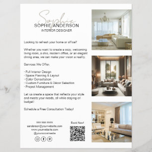 Flyer Blanco Profesional Moderno de Negocios