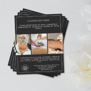 Flyer Blanco y negro mínimo Añadir la cuadrícula fotográ