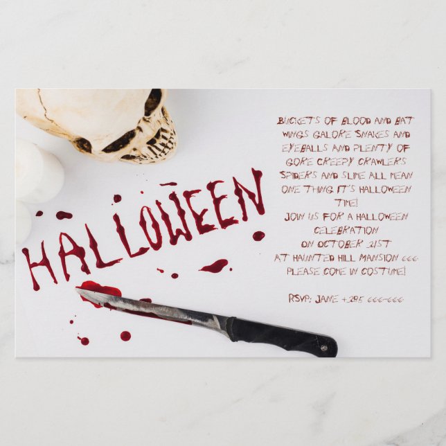Flyer Bloody Halloween Party (Frente)
