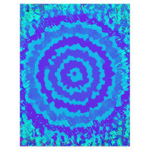 Blue Abstract Flower Scrapbook Paper Bulk Pages