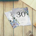 Flyer Blue Floral Budget 30th Birthday Invitation<br><div class="desc">Get your party started with our beautiful and budget-friendly 30th birthday invitations! These delightful blue floral invitations are perfect for any celebration, and will make a stunning impression on your guests. The invitations are boldly printed and sure to stand out. With its timeless design, this stationery set is perfect for...</div>