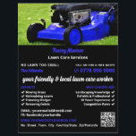 Flyer Blue Garden Lawn-Mower, servicios de cuidado de cé<br><div class="desc">Peluquería de jardín azul,  Anuncio de los servicios de atención de césped de la tienda de tarjetas de visita.</div>