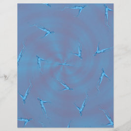 Flyer Blue Ginseng Man Bulk Scrapbook Paper Pages