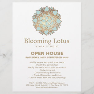 Flyer Blue Lotus Mandala