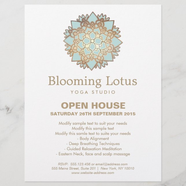 Flyer Blue Lotus Mandala (Frente)
