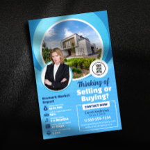 Blue Real Estate Market Report Realtor & Broker