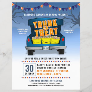Flyer Blue Trunk o Trek Car Trunk Halloween Event