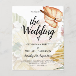 Flyer BODA audaz de la gramática Pampas tropicales de me