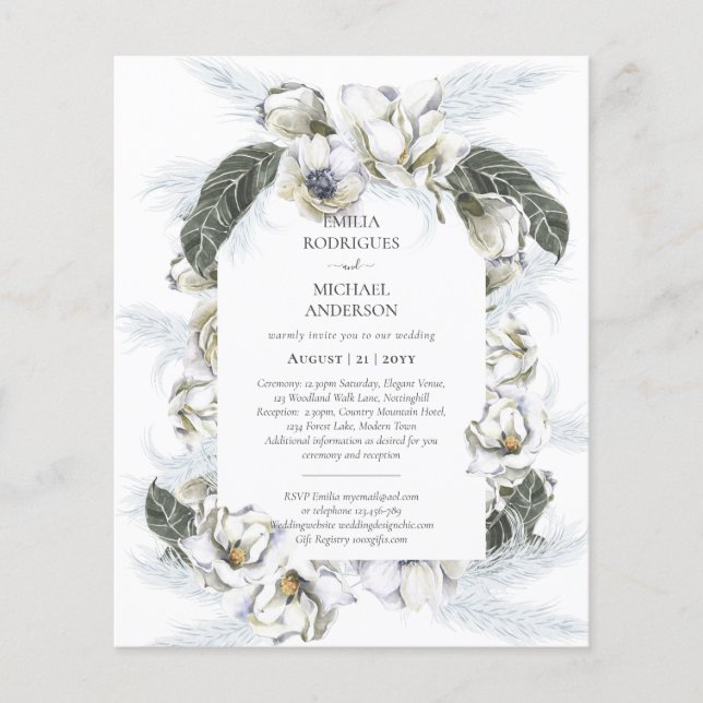 Flyer BODA BILINGÜE Doble Lado  Blanco (Frente)