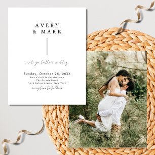 Flyer Boda Blanco Y Negro De Foto Moderada De Presupuest