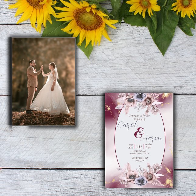 Flyer boda botánico elegante y elegante (Subido por el creador)