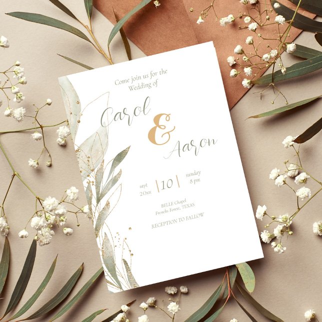 Flyer boda botánico moderno y elegante (Subido por el creador)