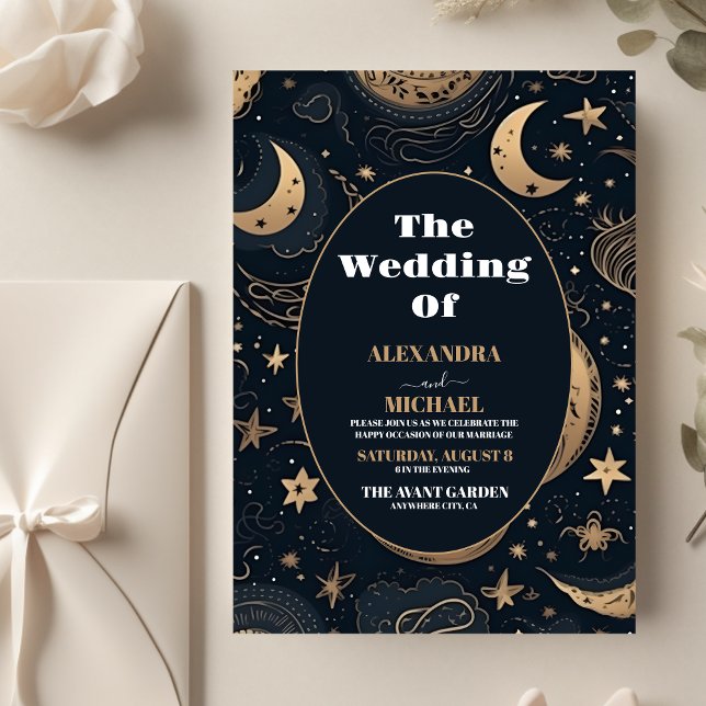 Flyer Boda Celeste de oro azul de medianoche (Subido por el creador)