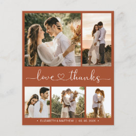 Flyer Boda Collage de Terracotta Presupuesto Gracias Vol