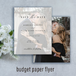 Flyer Boda con foto de guión elegante de presupuesto gua