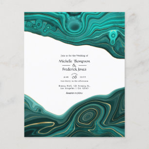 Flyer Boda de Ágata Estratificada Turquesa y Dorada