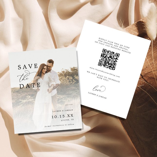 Flyer Boda de caligrafía elegante de código Qr de presup (Subido por el creador)