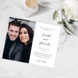 Flyer Boda de caligrafía elegante de fotografía lateral<br><div class="desc">****** EL PAPEL MATTE ES DELGADO. ACTUALIZAR PARA UN PAPEL MÁS ESPESO. NO SE INCLUYEN ENVELOPES. PARA EL ALMACENAMIENTO DE TARJETAS, TARJETAS MÁS ESPESOSAS, COMPRUEBE EL ENLACE QUE FIGURA A CONTINUACIÓN. ALMACENAMIENTO DE TARJETAS, TARJETAS MÁS ESPESOSAS TIENEN UNA OPCIÓN PARA LOS ENVELOPES O LOS INCLUYE********* Ver la colección también para...</div>