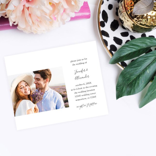 Flyer Boda de caligrafía fotográfica lateral de presupue (Subido por el creador)