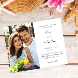 Flyer Boda de caligrafía moderna de fotografía lateral d