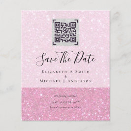 Flyer Boda de código de exploración QR moderno Guardar f
