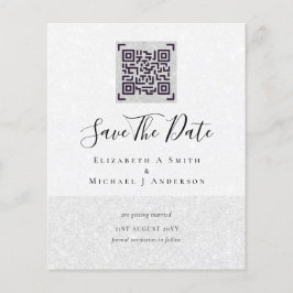 Flyer Boda de código de exploración QR moderno Guardar f