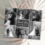 Flyer Boda de Collage de fotos de Chalkboard Presupuesta<br><div class="desc">Presupuesto Moderno, Rustic Chalkboard Guión Letrado Negro y Blanco 6 Boda MultiCollage de fotos Gracias Foto Barato (Presupuesto) Volante Asequible. Boda elegante plantilla de agradecimiento con seis (6) fotos en la parte delantera y una (1) foto en la parte posterior (filtro blanco negro usado). Con el texto "gracias" en una...</div>