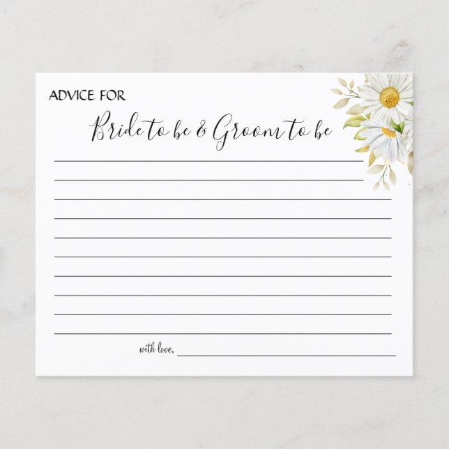 Flyer Boda de crisantemo verde ducha con tarjeta de cons (Frente)