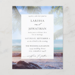 Flyer Boda de destino de Palm Playa Tropical Presupuesta