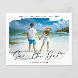 Flyer Boda de destino de presupuesto Guardar la fecha