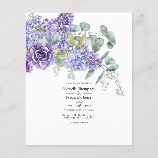 Flyer Boda de Eucalipto Suculentas (Frente)