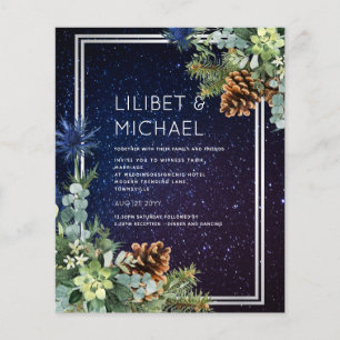 Flyer BODA de Eucalyptus Pine Cones de Invierno PRESUPUE