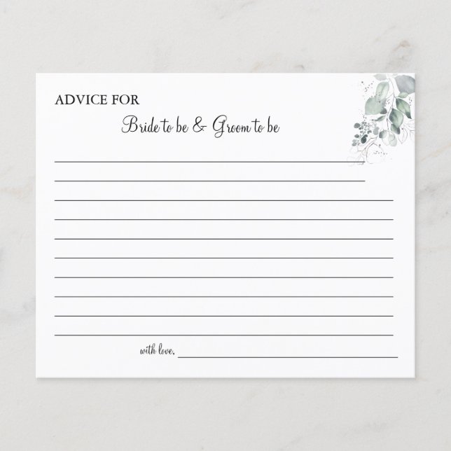 Flyer Boda de flores acuáticas Ducha con tarjeta de cons (Frente)