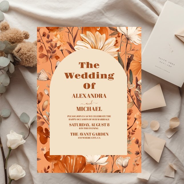 Flyer Boda de flores silvestres de terracota de presupue (Subido por el creador)