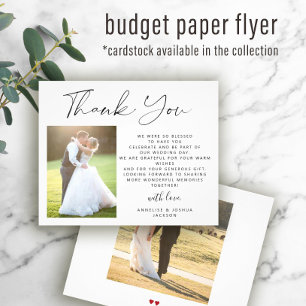 Flyer Boda de foto de guión elegante de presupuesto, gra