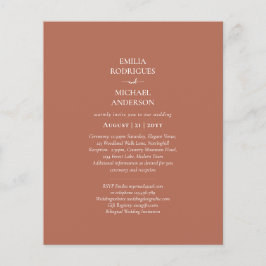 Flyer BODA de fotografía de BUDGET Terracotta Monocrome