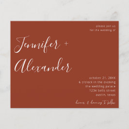 Flyer Boda de fotografía de la caligrafía de Tierra de C